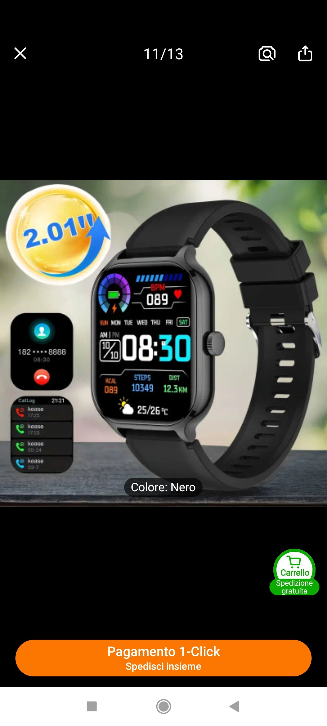 SMARTWATCH NERO