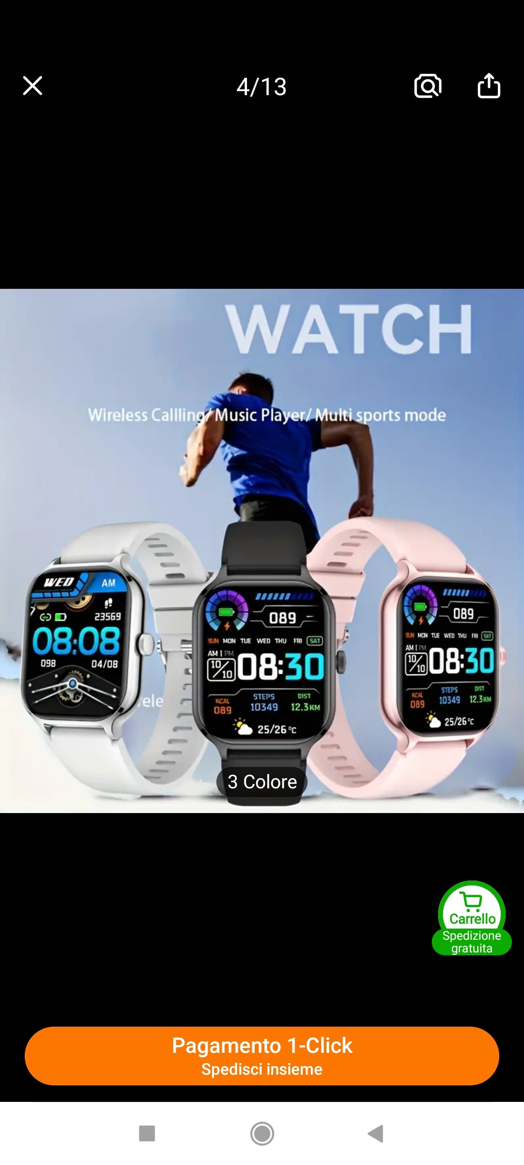 SMARTWATCH NERO