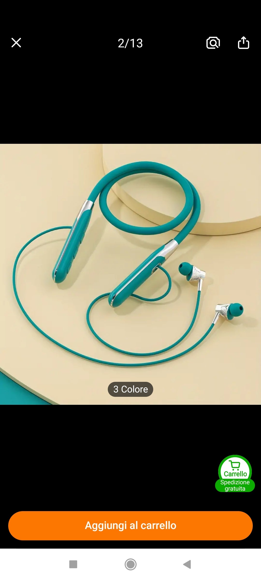 Cuffie wireless con archetto per il collo, auricolari sportivi per esercizi con jack di tipo C, design open-back, batteria ai polimeri di litio da 150 mAh, controlli a pulsante, non impermeabili, anti-groviglio, con microfono a condensatore