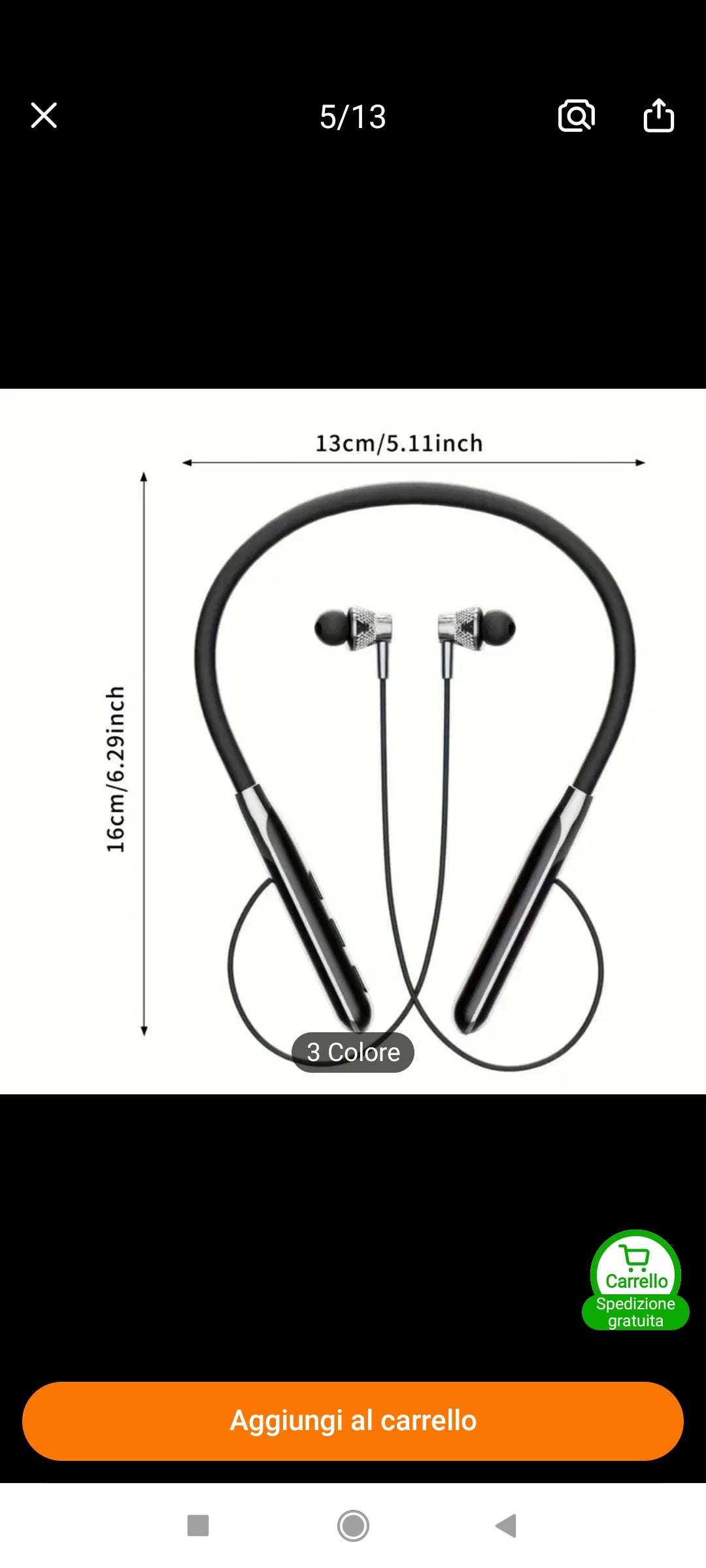 Cuffie wireless con archetto per il collo, auricolari sportivi per esercizi con jack di tipo C, design open-back, batteria ai polimeri di litio da 150 mAh, controlli a pulsante, non impermeabili, anti-groviglio, con microfono a condensatore