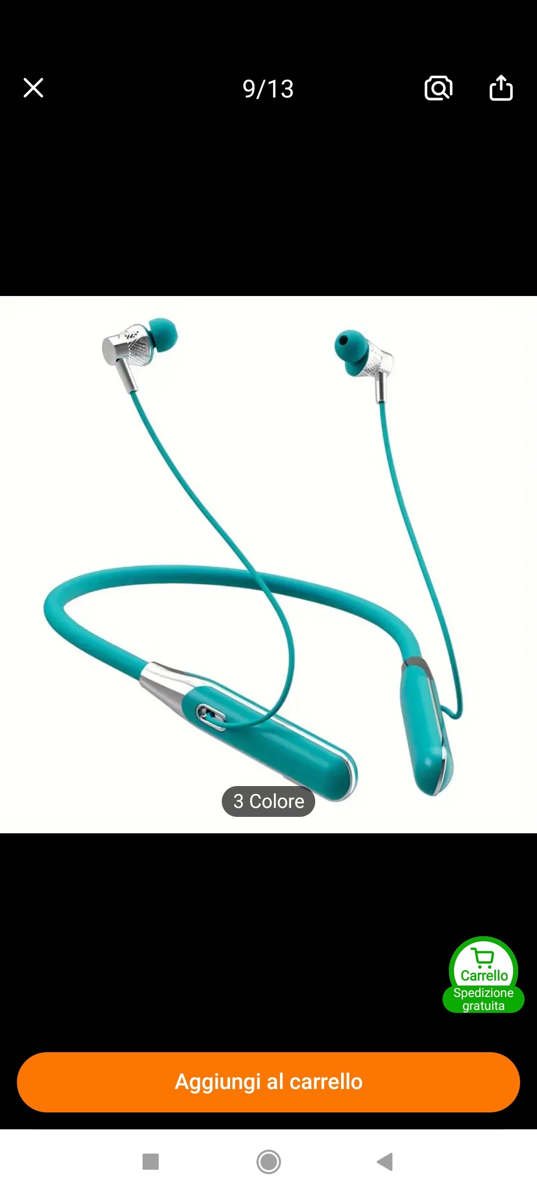 Cuffie wireless con archetto per il collo, auricolari sportivi per esercizi con jack di tipo C, design open-back, batteria ai polimeri di litio da 150 mAh, controlli a pulsante, non impermeabili, anti-groviglio, con microfono a condensatore